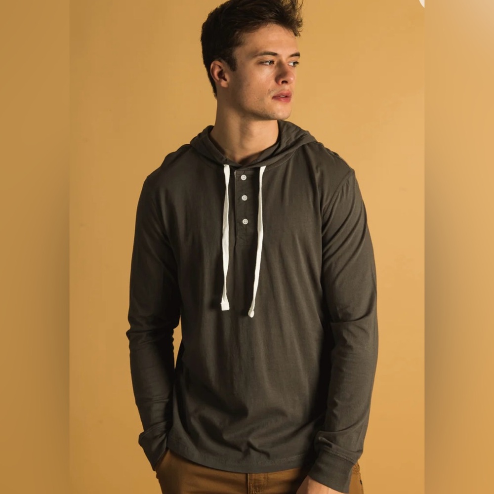 Men's Kolby Charcoal Hoodie Shirt